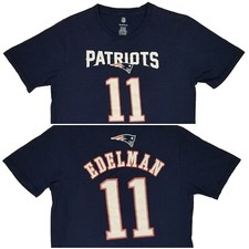 New England Patriots JULIAN EDELMAN 11 Navy Blue T-Shirt Youth Size XL 18 NFL