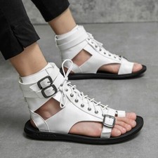 2023 Summer Sandals Men Leather Roman Sandal Man Shoes Men