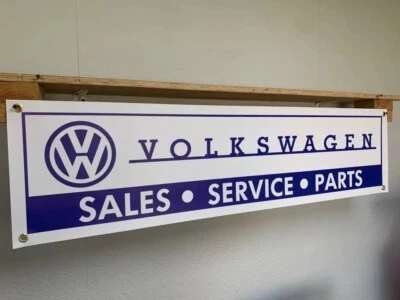 VW retro sales Banner classic Volkswagen Garage Workshop Wall Display - Image 1 of 3