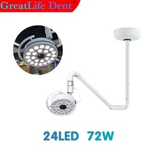 72W Dental Surgical Oral Lamp Operating Exam 24 Light Shadowless Ceiling Mounted