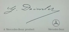 Genuine Mercedes-Benz G. Daimler Signed Clear Windshield Glass Decal Insignia