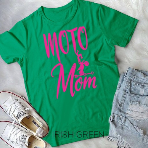 Dirt Bike Mother Motocross Mum Racing Biker Mothers Moto Mom Unisex T-shirt - Picture 2 of 11