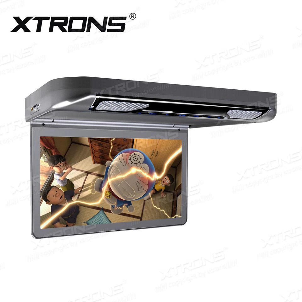13.3" Car Roof Overhead DVD Player Mount Flip Down Monitor HDMI/USB/SD 1080P HD - Image 3 of 4