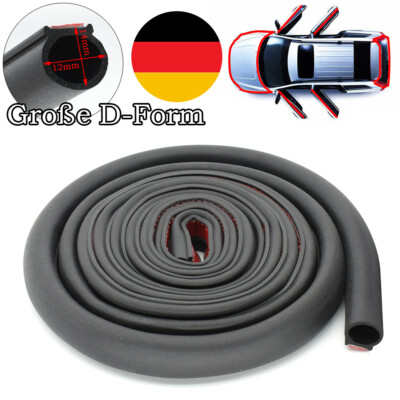 2m D- Typ Autotürdichtung Gummidichtung Selbstklebend Motorhaube Dichtband