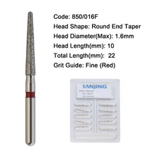Multi-Use Dental Diamond Burs High Speed Round End Taper Egg Football 856 850