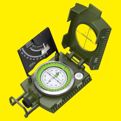 High-Precision Casual Style Outdoor American MultiFunctional Green Compass NEW
