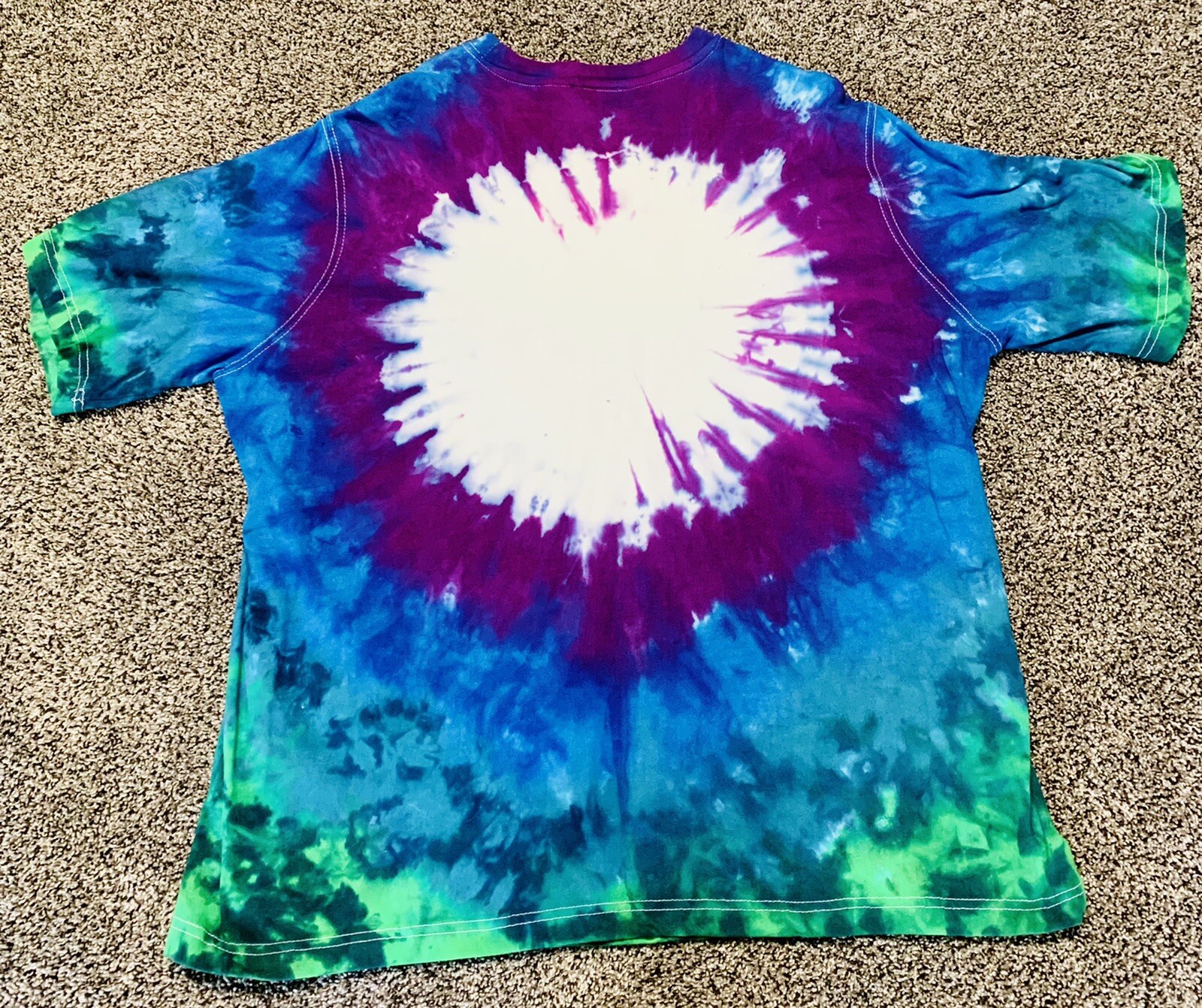 VINTAGE 2000 Liquid Blue Grateful Dead Celtic Mandala Tie Dye T-Shirt 2XL Big image 5