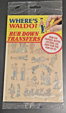 Vintage 1991 WHERE'S WALDO Colorforms Rub Down Notebook Transfers - NEW Sealed