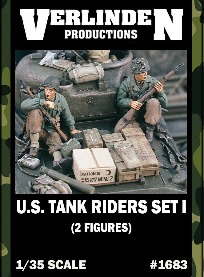 Verlinden 1/35 US Tankriders I (2 Figures) - NOS - #1683 Verlinden 1/35 US Tankriders I (2 Figures) - NOS - #1683
