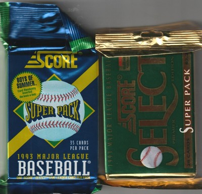 28 cards. score 1993 baseball select Premier edition Super pack (729946808586)