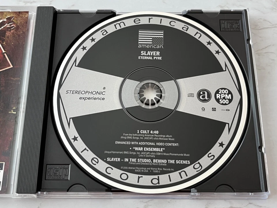 Slayer Eternal Pyre CD/EP ORIG. 2006 American 15685-2 Anthrax ENHANCED! RARE OOP Foto 2 de 4