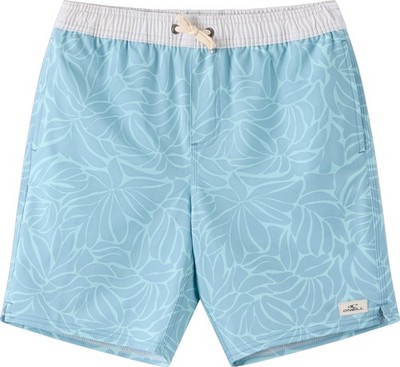 O'Neill Hermosa Elastic Waist Lined 16'' Men's Volley Shorts - Stone Blue - New