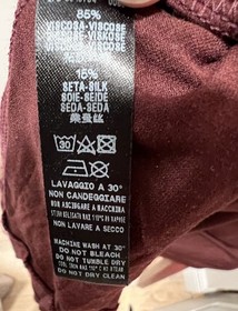 La Perla Burgandy Wine Sexy Gown with sheer back.Matching Robe/ lace trim. 3/ M.