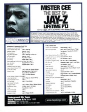 D.J. MISTER CEE THE BEST OF JAY Z LIFETIME PT.1 AND 2 DOUBLE MIXTAPE DEAL.