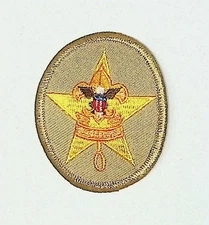 BSA Star Scout Rank Patch Tan Modern Current Issue Mint Condition Clear