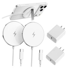 New for 15W MagSafe Charger: Magnetic Wireless Charging Pad for 2 Warm white