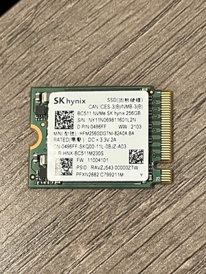 SK hynix BC511 256GB NVMe M.2 2230 Internal SSD Green MPN HFM256GDGTNI