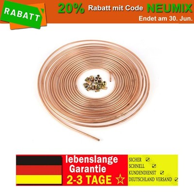 Bremsleitungen Kunifer Nickel 10m Bremsrohr Kupferbremsleitung PKW LKW Ø 4,75mm