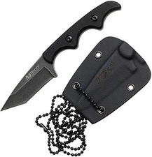 M-Tech Neck Knife Black Stonewashed Blade 5" G10 - MT-673