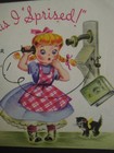 1940s vintage greeting card Gibson Gal GET WELL Girl Talking On Phone — photo 2