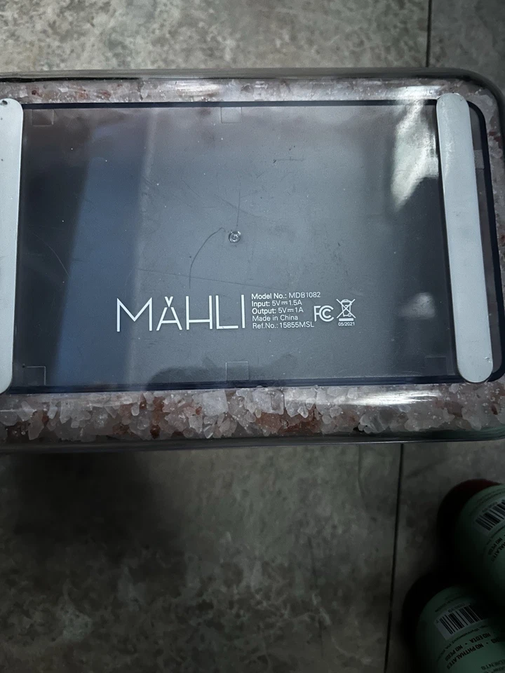 Mahli Sal del Himalaya Salida del Sol Alarma Temp. Reloj Diseño Madera Cable USB No Incluido Foto 4 de 4