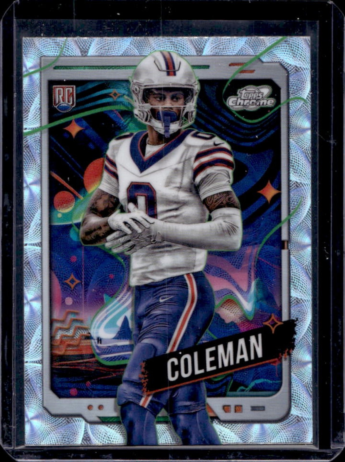 2024 Topps Cosmic Chrome Keon Coleman RC Nucleus Refractor Rookie #111 Bills