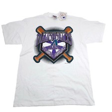 1995 Arizona Diamondbacks Home Base Logo Large White Shirt MLB Baseball NEW