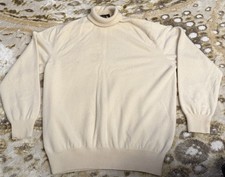 Loro Piana Cashmere Turtleneck Men Sweater Beige Size 2XL /EU 56 Made In Italy