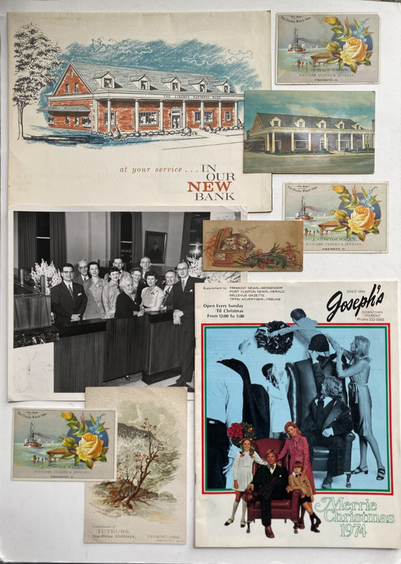 Huge lot of Fremont, Ohio Vintage Paper - Postcards, Deeds, Photos, Trade Cards