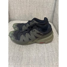 Salomon Speedcross 6 GTX Gore-Tex Mens Trail Running Shoes Olive Green Black