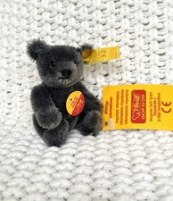 Vintage Steiff Original Teddy Bear Historical Miniature Gray Mohair All Ids 4