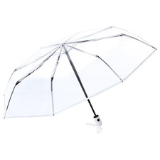 1pc Auto Open Close Umbrella Clear Umbrella Men Women Portable Folding for Rain