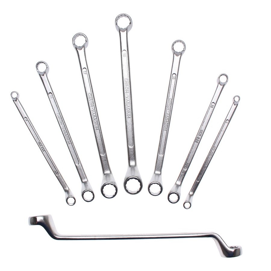 conf.8 chiavi polig. satinate doppie curve 6-22 - codice bgs1213 BGS officina