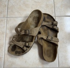 Birkenstock Women s Franca Light Brown Oiled Leather Sandals Size 41 US L-10/M8