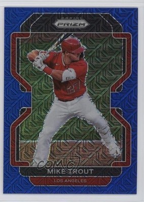 2022 Panini Prizm Tier II Blue Mojo Prizm 38/199 Mike Trout #138 0xi8