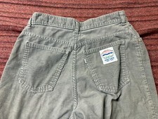 WOMENS USED VINTAGE 70S 80S LEVI STRAUSS GRAY WHITE TAB CORDUROY PANTS SIZE 15