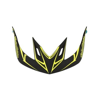 Troy Lee Designs A2 Helmvisier, Pinstripe, black/yellow