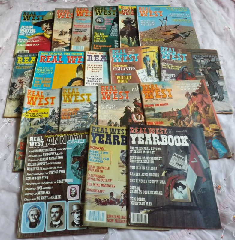 Vintage Real West magazines lot 18 pcs 1960 - 1982