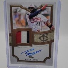Topps 2024 Tier One Royce Lewis Autograph #NLA-RL Serial Numbered Twins