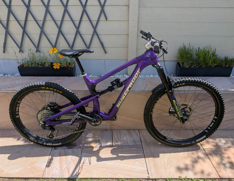 Nukeproof Mega Full Suspension Mountain with limited edition carbon frame Bike