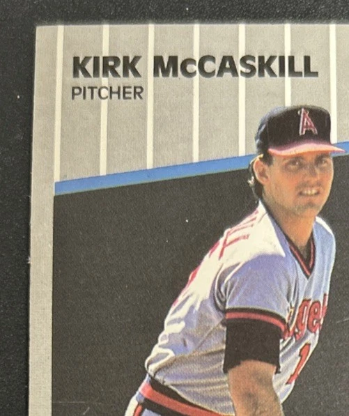 1989 Fleer Kirk McCaskill Baseball Card #483 Angels Pitcher Poor Scratched O/C - Image 2 of 4
