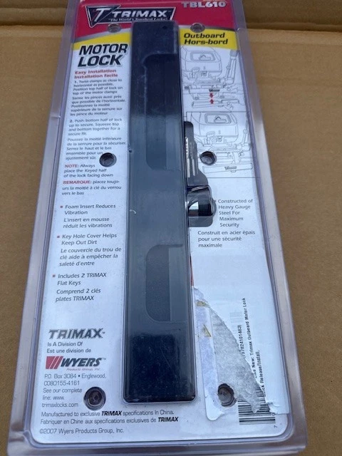 Cerradura de motor fueraborda Trimax TBL610 acero de alta resistencia máxima seguridad liberación rápida Foto 2 de 2