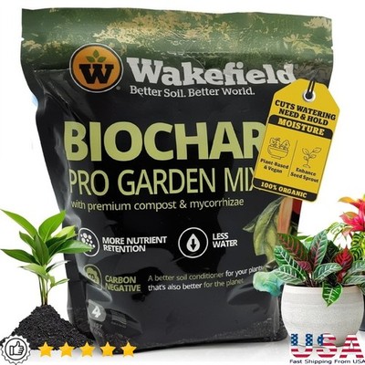 Organic Garden Soil Booster Biochar Compost Mycorrhizae Moisture Retention Eco