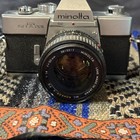Vintage Minolta Srt 201 35mm Film Slr Camera W 50mm 2.0 Lens W/ Rokkor 50mm Lens