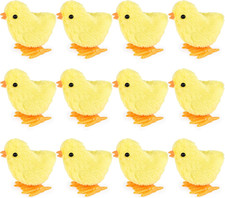 12PCS Wind up Toys for Easter Chicken Party Favors, Wind-Up Jumping Cute Chicken