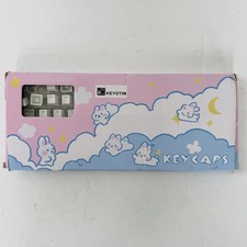 Keycaps Set PBT Mechanical Keyboard Teal White Anime