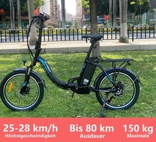 E Bike Klapprad 20 Zoll E-Fahrrad 250W EBike 50N.M Elektrofahrrad Pedelec …
