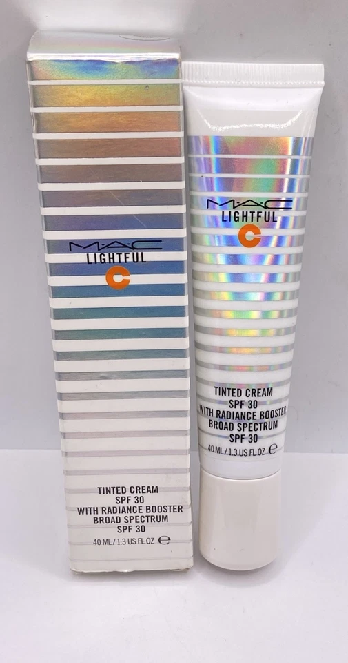 MAC LIGHTFUL C Tinted Cream SPF 30 RADIANCE Booster Medium Deep 1.3 Fl. Oz Seal - Image 4 of 4