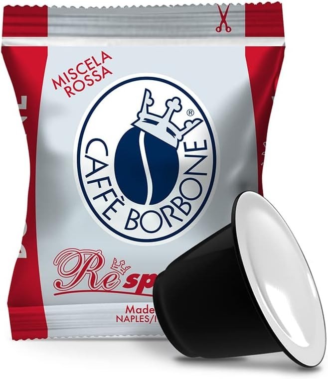 100 capsule caffè Borbone Respresso rossa compatibili Nespresso RED