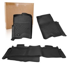 Floor Mats For 2004-2008 Ford F-150 F150 Super Crew Cab Black Tpe Liners 3pcs Floor Mats For 2004-2008 Ford F-150 F150 Super Crew Cab Black Tpe Liners 3pcs